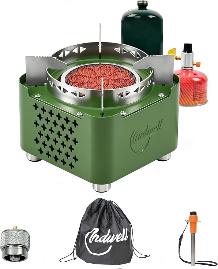 Indwell Infrared Camping Stove – CSA Certified Portable Propane Burner with Windproof Design & 23.6" Safety Hose