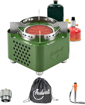 Indwell Infrared Camping Stove – CSA Certified Portable Propane Burner with Windproof Design & 23.6" Safety Hose