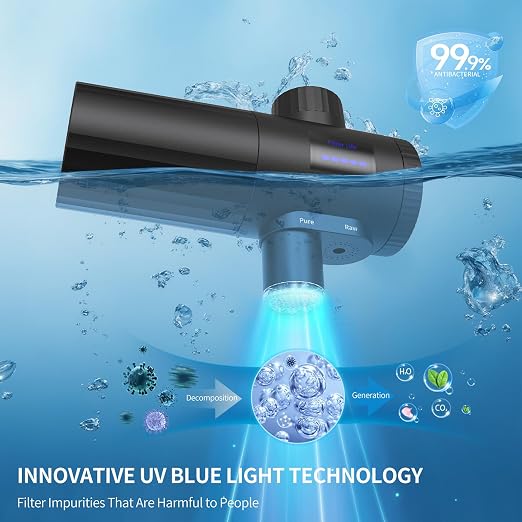 HOMELODY 3.0 Faucet Mount Water Filter with LED Display – Tap Water Purifier for Kitchen Sink, 3000–4000L Capacity