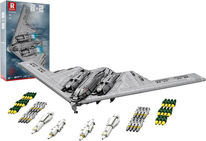 Reobrix B-2 Spirit Stealth Bomber Building Block Set – 1,964-Piece Military Aircraft Model Kit, 1:70 Scale, Ages 14+