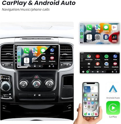 PASYRTM 9-Inch Android 13 Car Stereo for Dodge Ram 1500 2500 3500 (2013–2018) – Wireless Apple CarPlay & Android Auto, 4GB RAM, 32GB Storage, GPS Navigation & Backup Camera