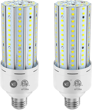 NS 60W A19 LED Light Bulbs 2-Pack – 9000 Lumens, Motion Sensor & Dusk-to-Dawn, 5000K Daylight, E26 Base