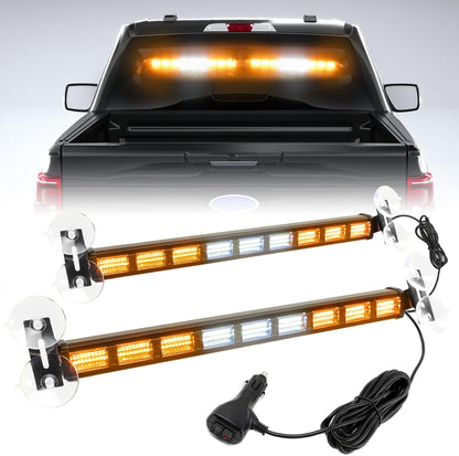 54 LED Emergency Strobe Traffic Advisor Light Bar Amber/White ST21AMBR