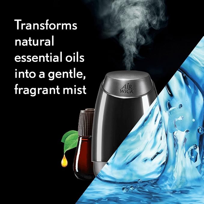 Air Wick Essential Mist Diffuser Kit – Fresh Water Breeze Air Freshener with Essential Oils