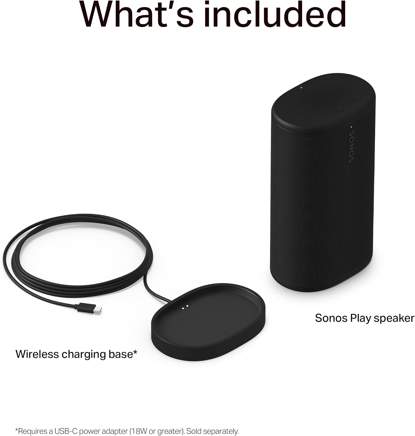 Sonos Move 2 Portable WiFi & Bluetooth Speaker – 24-Hour Battery, Charging Base, AirPlay 2, IP67