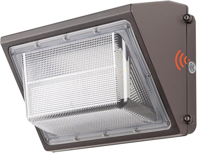 mirrea 65W LED Wall Pack Light with Dusk-to-Dawn Photocell – 6600 Lumens, 5000K, 100–277V, 0–10V Dimmable