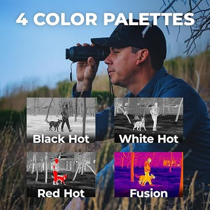 AGM Global Vision Taipan V2 19-320 Thermal Imaging Monocular – 320x256 Thermal Sensor, 19mm Lens, 50Hz, WiFi, Video Recording, 16GB Storage & IP67
