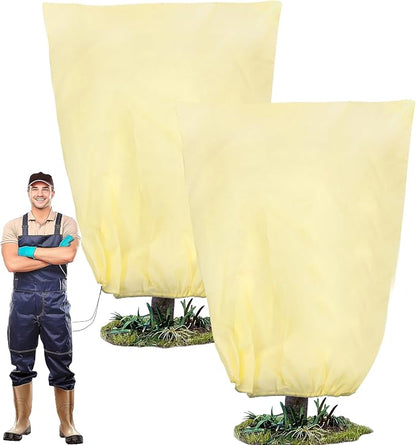Winter Plant Covers –Assorted size Heavy-Duty Frost Protection Bags with Zipper & Drawstring for Trees, Shrubs & Outdoor Plants