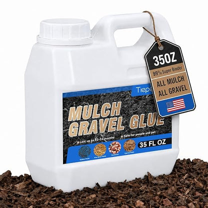 Mulch & Gravel Glue – Heavy-Duty Landscape Binder for Rocks, Pea Gravel, Bark & Garden Stabilization