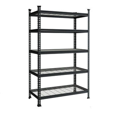72" × 47" × 24" Heavy - Duty 2200 Lbs Matte Black Metal Wire Shelf – 5 - Tier Storage Rack RS724724B - with | Sold by Uncle Wiener's Wholesale