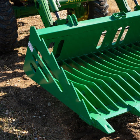 72" Heavy - Duty Rock Bucket with Teeth for John Deere Tractors – Model RTB1830 - SKID STEER ATTACHMENT with | Sold by Uncle Wiener's Wholesale