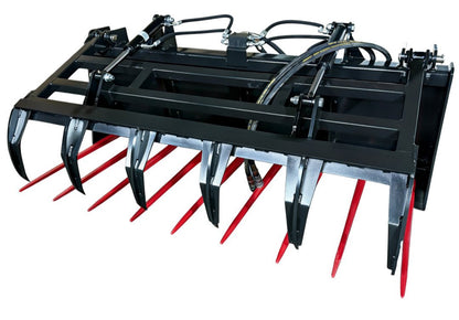 72" Hydraulic Manure Fork Grapple for Skid Steer | Heavy - Duty Farm Attachment MP1200 - Skid Steer Attachments with 72" Hydraulic Manure Fork | Sold by Uncle Wiener's Wholesale