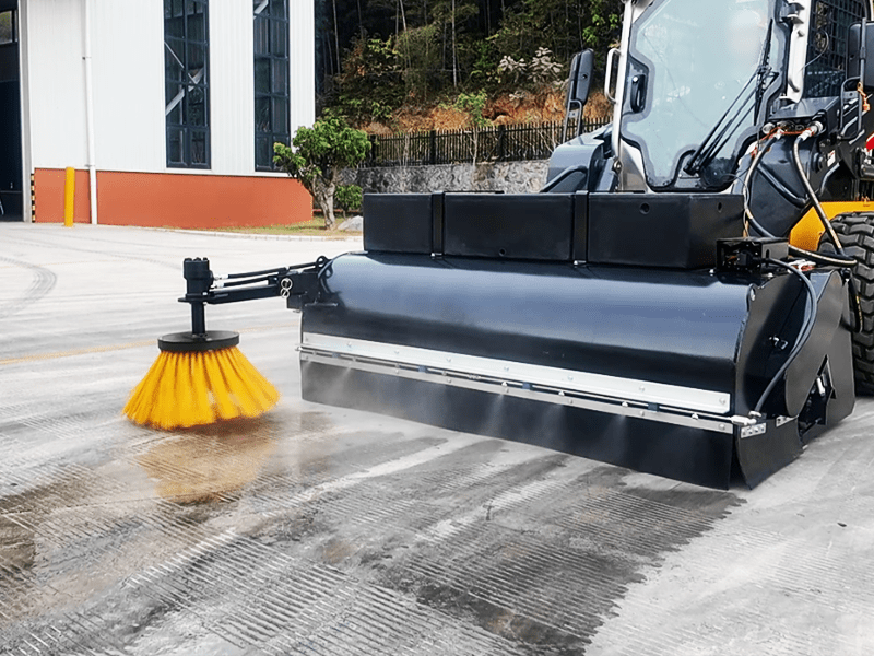 72" Skid Steer Box Broom Sweeper with 200L Water Spray System – Dust Control Sweeper Attachment 72MP1140 - with | Sold by Uncle Wiener's Wholesale