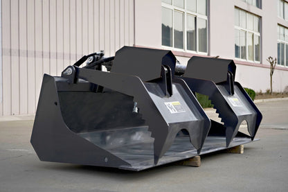 72” Skid Steer Grapple Bucket for Wood Heavy - Duty Hydraulic Attachment SU752825 - with | Sold by Uncle Wiener's Wholesale