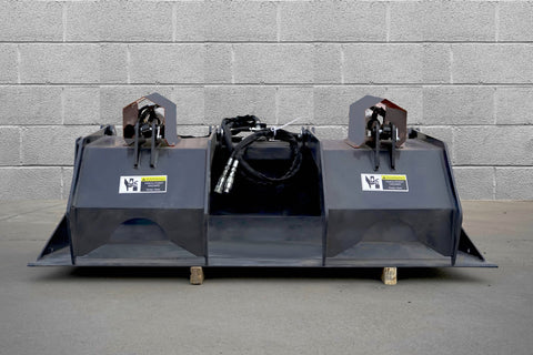 72” Skid Steer Grapple Bucket for Wood Heavy - Duty Hydraulic Attachment SU752825 - with | Sold by Uncle Wiener's Wholesale