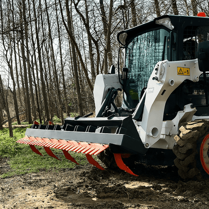 72" Skid Steer Land Ripper & Rake Comb – Adjustable Depth Scarifier | UWSLR72 - with | Sold by Uncle Wiener's Wholesale