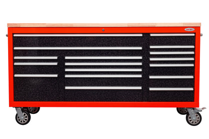 6FT 17-Drawer Tool Bench Workstation & Tool Box – Heavy-Duty Rolling Workbench with Power Outlets & USB | Multi-Color Options