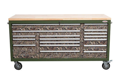 6FT 17-Drawer Tool Bench Workstation & Tool Box – Heavy-Duty Rolling Workbench with Power Outlets & USB | Multi-Color Options