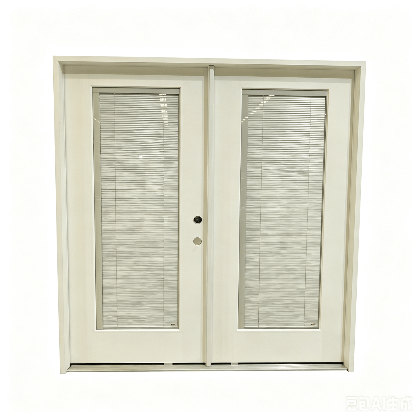 72x80 Double Fiberglass Door with Built-In Blinds Clear Glass Prehung Smooth White Finish Left or Right Active FG00DDLH FG00DDRH - General Equipment with Right Hand Active | Sold by Uncle Wiener's Wholesale