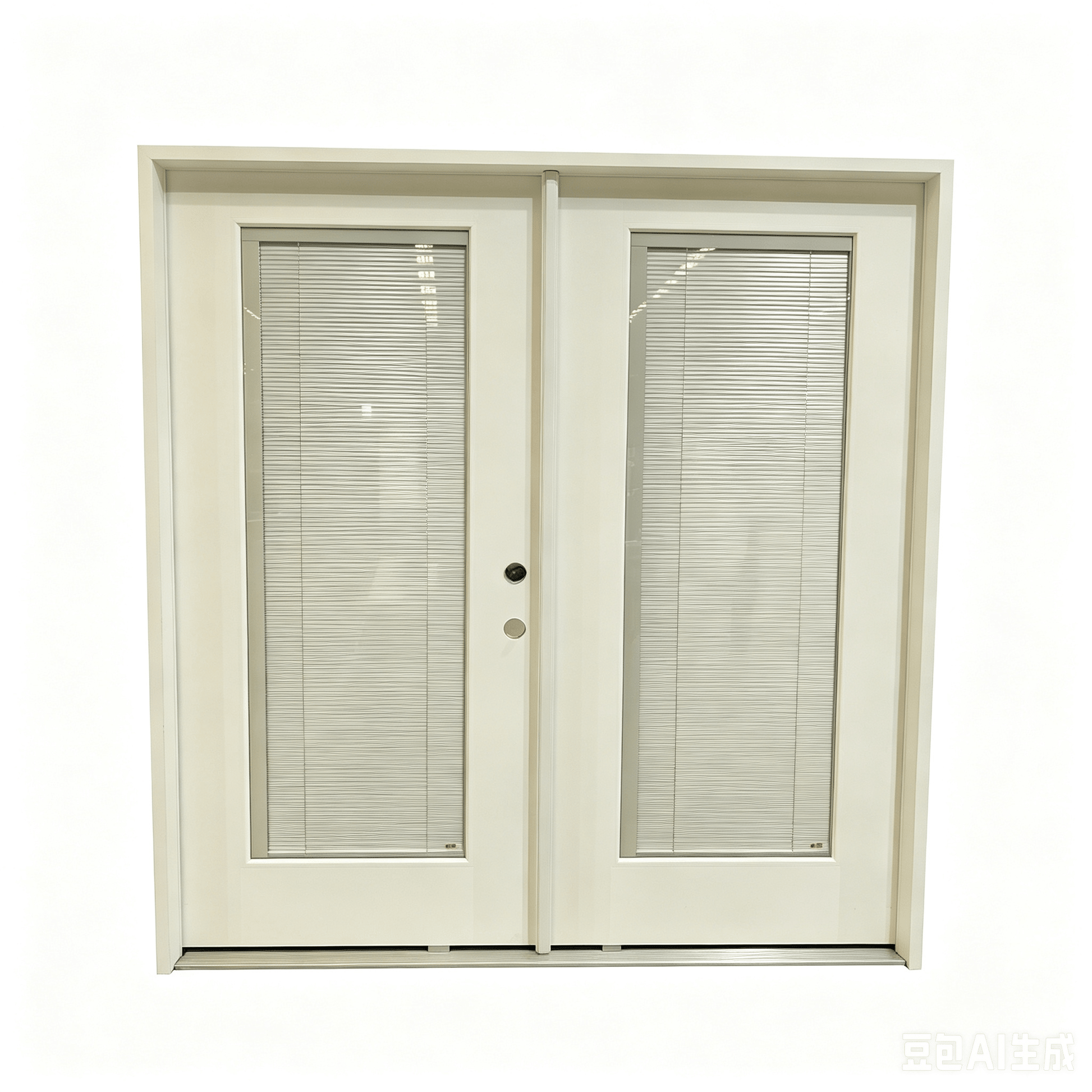 72x80 Double Fiberglass Door with Built-In Blinds Clear Glass Prehung Smooth White Finish Left or Right Active FG00DDLH FG00DDRH - General Equipment with Right Hand Active | Sold by Uncle Wiener's Wholesale