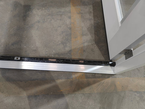 72x80 Double Fiberglass Door with Built - In Blinds Clear Glass Prehung Smooth White Finish Left or Right Active FG00DDLH FG00DDRH - with Left Hand Active | Sold by Uncle Wiener's Wholesale