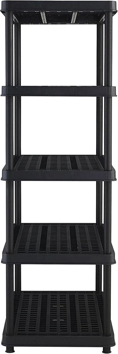 750 lb 5 - Tier Plastic Storage Shelf Rack – Snap - Fit Garage & Utility Shelving Unit SR907 - with | Sold by Uncle Wiener's Wholesale