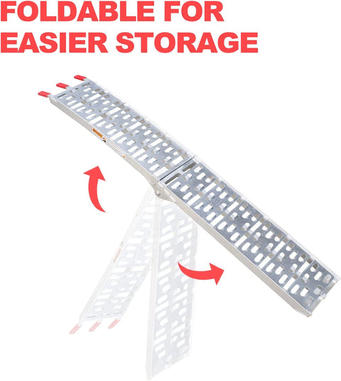 750 lbs Aluminum ATV Loading Ramp – 7 FT Heavy - Duty Foldable | 1123AR - with Single Ramp | Sold by Uncle Wiener's Wholesale