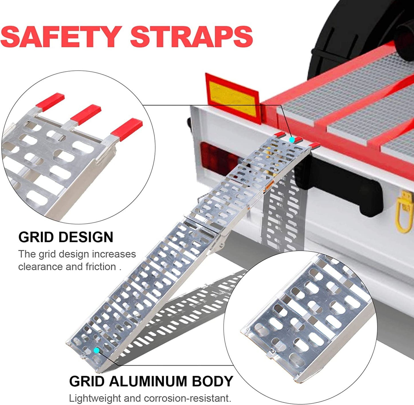 750 lbs Aluminum ATV Loading Ramp – 7 FT Heavy - Duty Foldable | 1123AR - with Single Ramp | Sold by Uncle Wiener's Wholesale