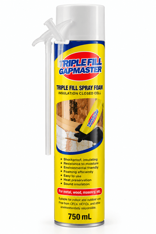 750 mL Triple-Fill Spray Foam – Closed Cell Insulation for Thermal & Acoustic Sealing - General Equipment with | Sold by Uncle Wiener's Wholesale