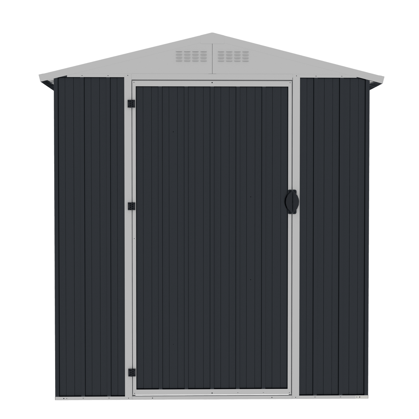 7.6' x 6.3' Outdoor Metal Storage Shed Steel Garden Tool Shed Grey 110275 - with | Sold by Uncle Wiener's Wholesale