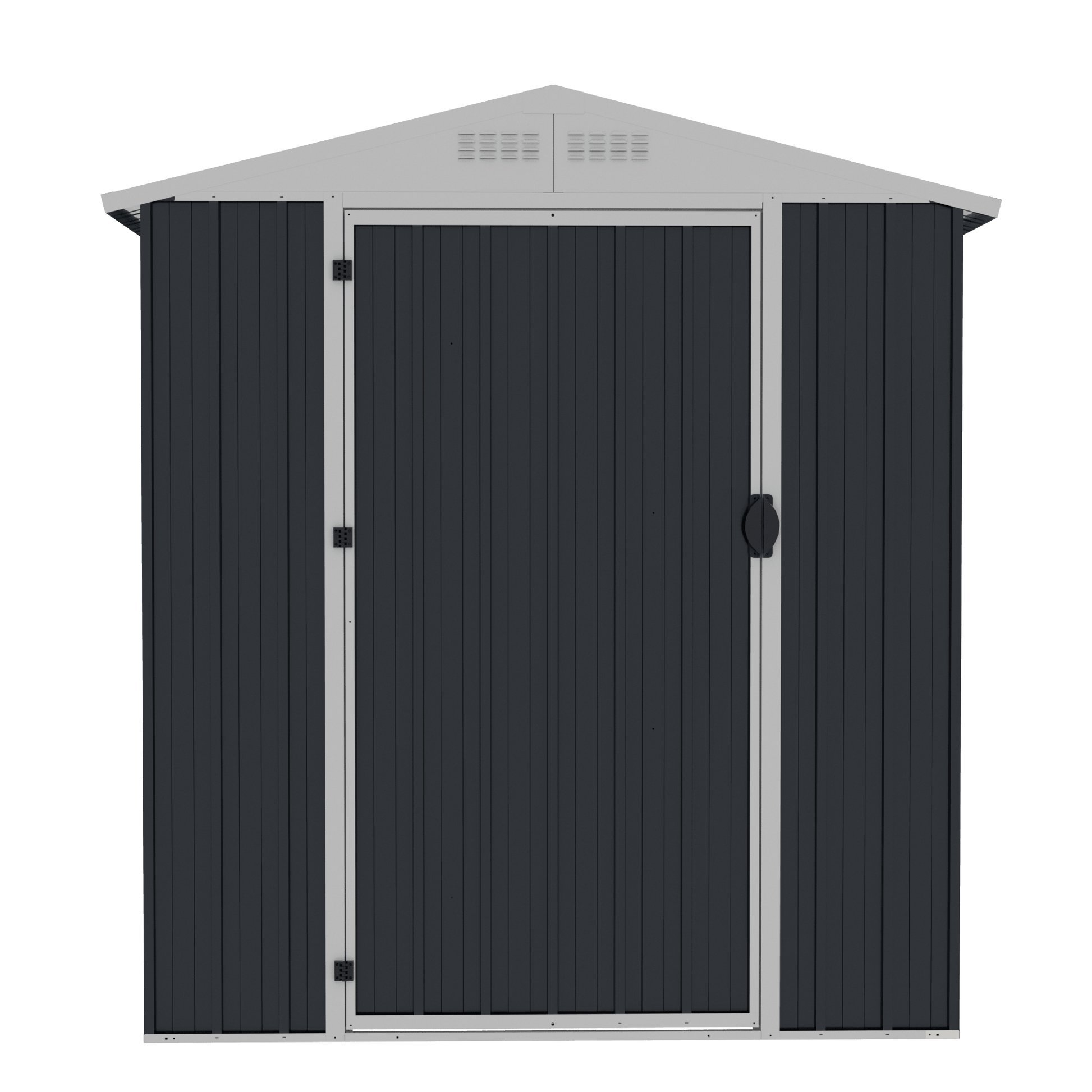 7.6' x 6.3' Outdoor Metal Storage Shed Steel Garden Tool Shed Grey 110275 - with | Sold by Uncle Wiener's Wholesale