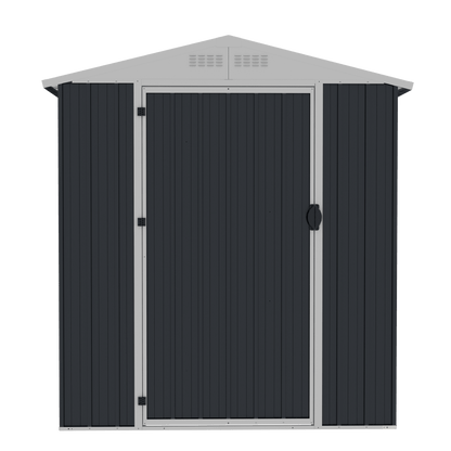 7.6' x 6.3' Outdoor Metal Storage Shed Steel Garden Tool Shed Grey 110275 - with | Sold by Uncle Wiener's Wholesale