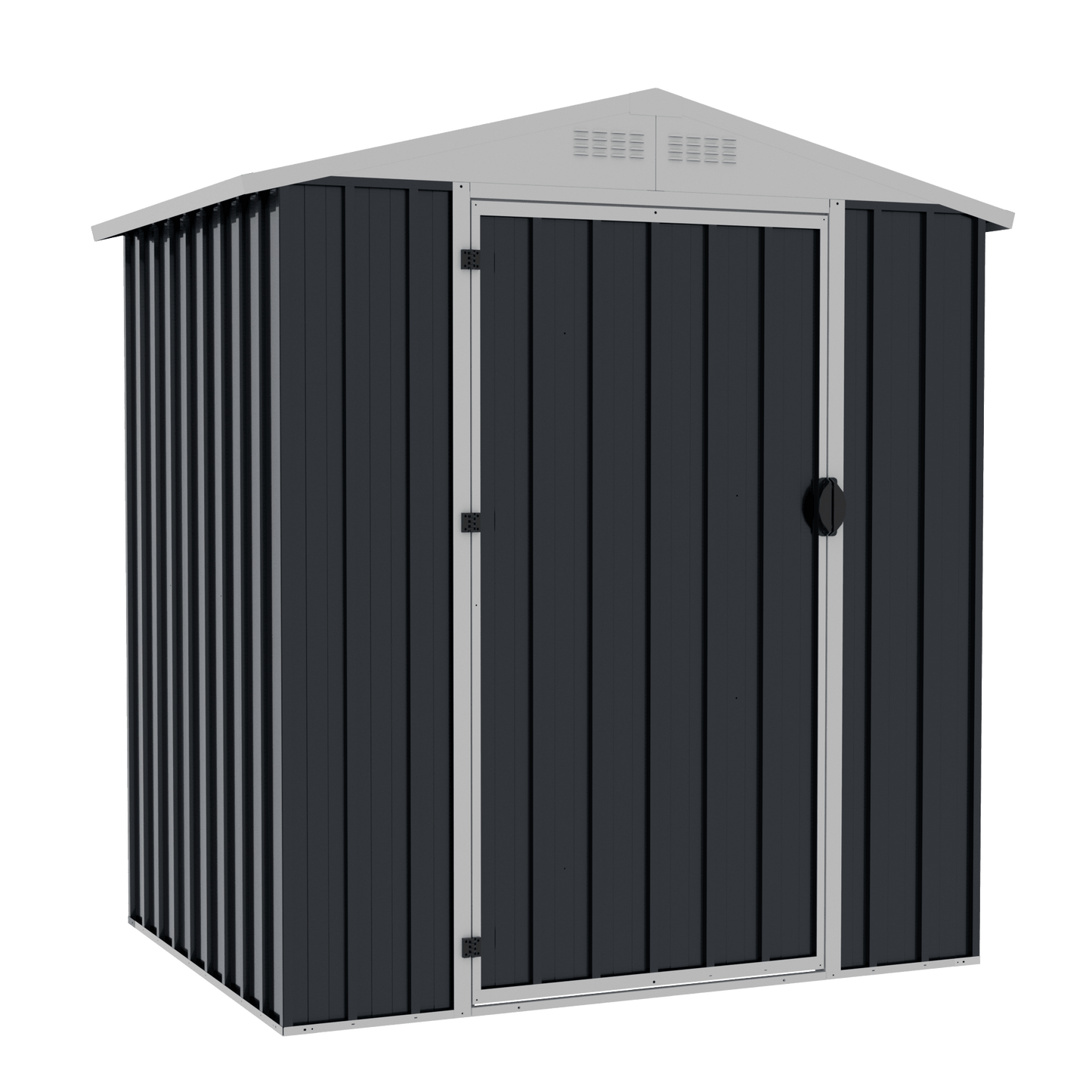 7.6' x 6.3' Outdoor Metal Storage Shed Steel Garden Tool Shed Grey 110275 - with | Sold by Uncle Wiener's Wholesale