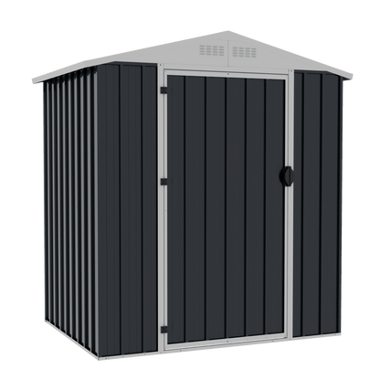 7.6' x 6.3' Outdoor Metal Storage Shed Steel Garden Tool Shed Grey 110275 - with | Sold by Uncle Wiener's Wholesale