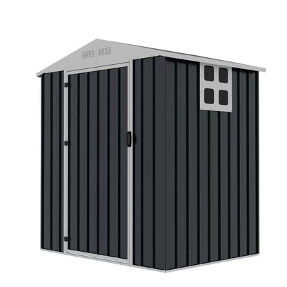 7.6' x 6.3' Outdoor Metal Storage Shed Steel Garden Tool Shed Grey 110275 - with | Sold by Uncle Wiener's Wholesale