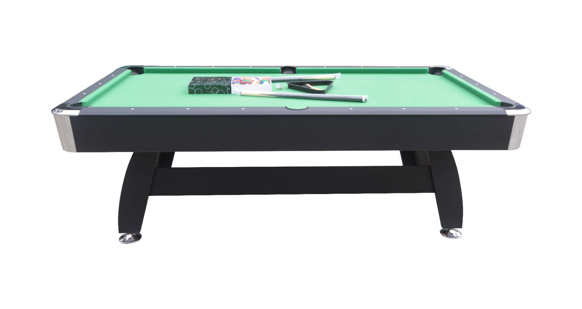 7FT & 8 FT Indoor Full - Size Pool Table – Ball Return & Blue/Green Felt Options - with Green Top 8 FT | Sold by Uncle Wiener's Wholesale