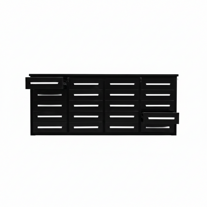 7FT Heavy - Duty Steel Tool Bench – Workbench with Drawers for Garage & Workshop - with BLACK 7 FT 20 DRAWER | Sold by Uncle Wiener's Wholesale