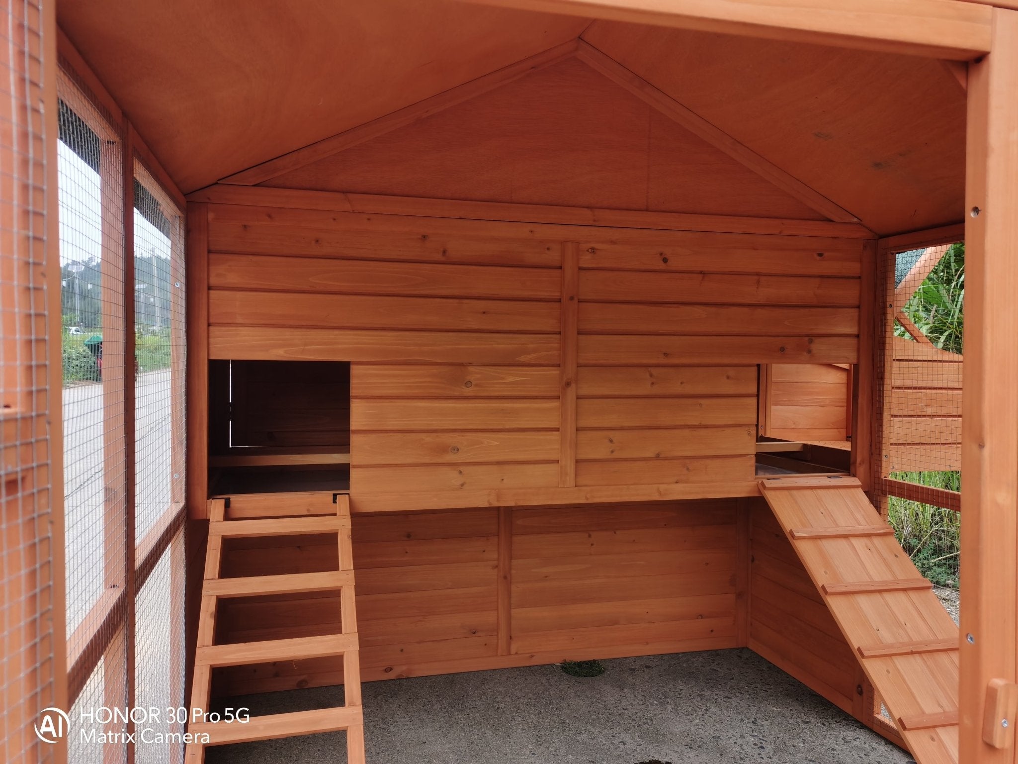 8 - Chicken Wooden Chicken Coop – Large Outdoor Shelter with Nesting Box | MSHC004 - with | Sold by Uncle Wiener's Wholesale