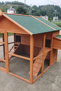 8 - Chicken Wooden Chicken Coop – Large Outdoor Shelter with Nesting Box | MSHC004 - with | Sold by Uncle Wiener's Wholesale