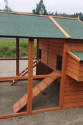 8 - Chicken Wooden Chicken Coop – Large Outdoor Shelter with Nesting Box | MSHC004 - with | Sold by Uncle Wiener's Wholesale