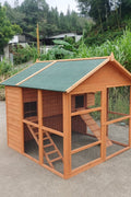 8 - Chicken Wooden Chicken Coop – Large Outdoor Shelter with Nesting Box | MSHC004 - with | Sold by Uncle Wiener's Wholesale