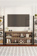 8 - Cube Storage Organizer Bookshelf – Rustic Industrial Wood and Metal Shelf Unit, 62” Wide – MH24207 - with | Sold by Uncle Wiener's Wholesale
