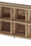 8 - Cube Storage Organizer Bookshelf – Rustic Industrial Wood and Metal Shelf Unit, 62” Wide – MH24207 - with | Sold by Uncle Wiener's Wholesale
