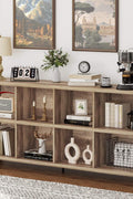 8 - Cube Storage Organizer Bookshelf – Rustic Industrial Wood and Metal Shelf Unit, 62” Wide – MH24207 - with | Sold by Uncle Wiener's Wholesale
