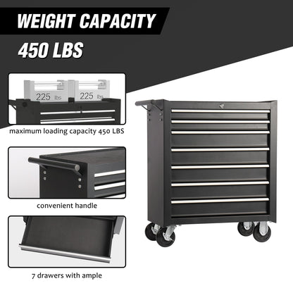 8 Drawer Garage Tool Cabinet Heavy Duty Steel Rolling Storage with Casters 31307 - with Orange | Sold by Uncle Wiener's Wholesale