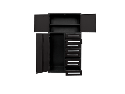 8 - Drawer Heavy Duty Workbench H3.5FT – 100 lb Drawers, Steel Frame Red, Blue, Black, Stainless Steel - with Red | Sold by Uncle Wiener's Wholesale