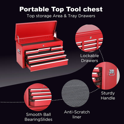 8 Drawer Rolling Tool Cabinet with Casters Heavy Duty Steel Garage Storage – Black Red Blue Orange - with Orange | Sold by Uncle Wiener's Wholesale