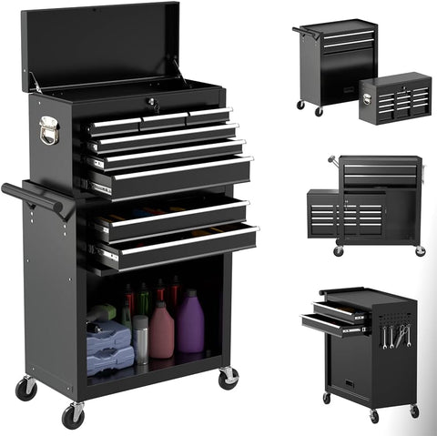 8 - Drawer Rolling Tool Chest – Heavy - Duty Metal Storage Cabinet | 203220 - with | Sold by Uncle Wiener's Wholesale