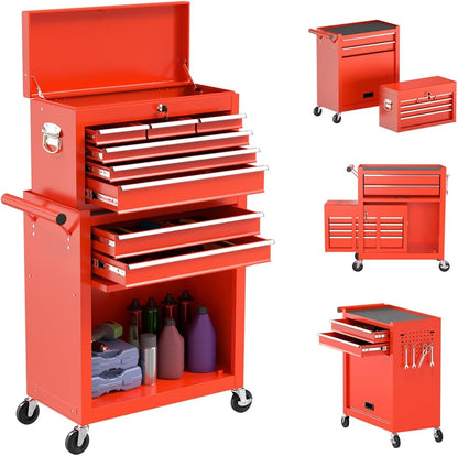 8 - Drawer Rolling Tool Chest – Heavy - Duty Metal Storage Cabinet | 203220 - with | Sold by Uncle Wiener's Wholesale