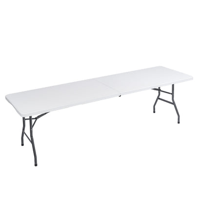 8 - Foot Folding Utility Table Portable Plastic Event Table Heavy - Duty AMCPT2474 - with | Sold by Uncle Wiener's Wholesale